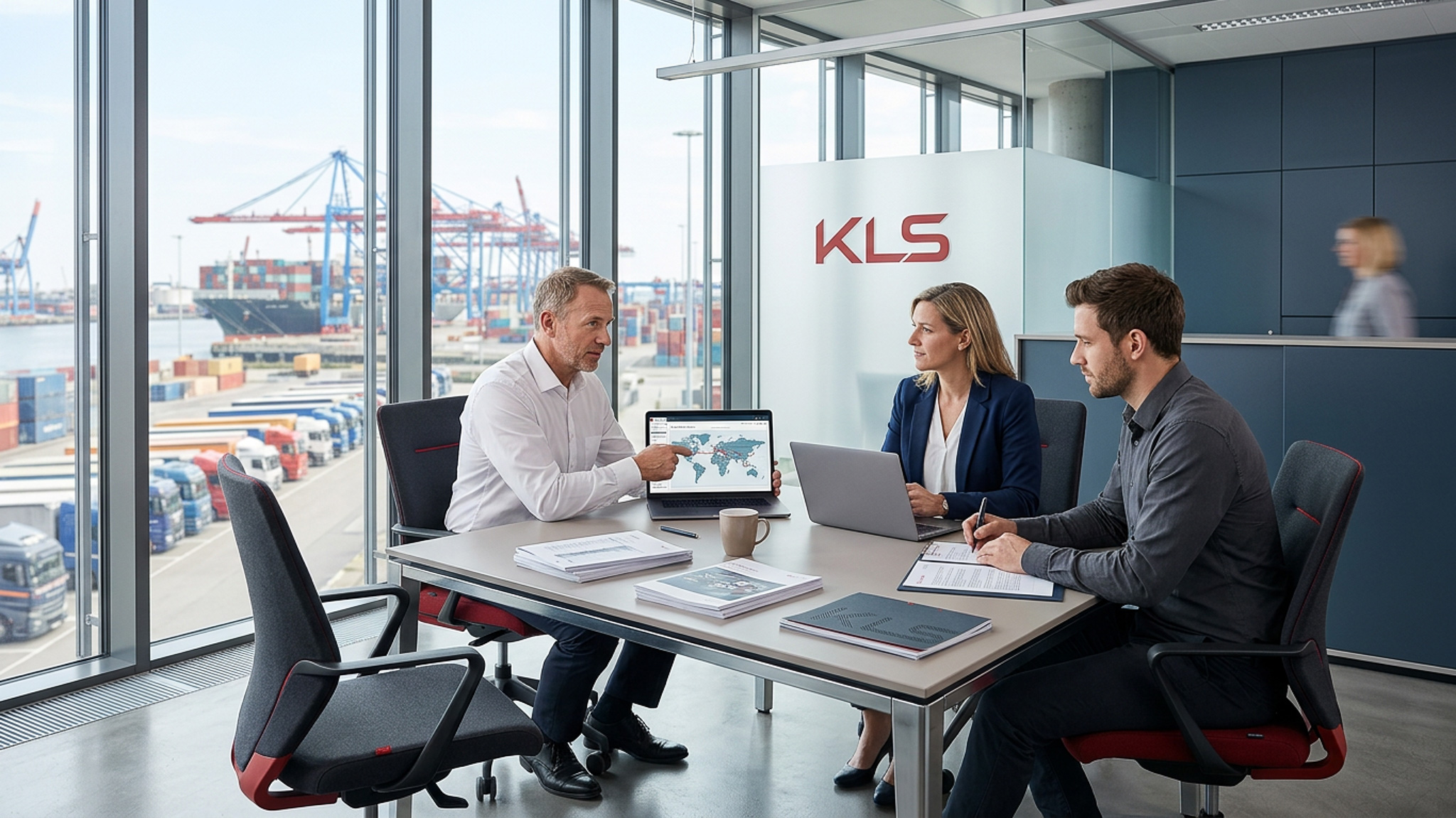 Team der KLS Logistik im Meeting